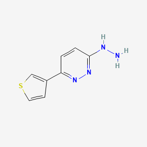 molecular formula C8H8N4S B1468111 3-Hydrazinyl-6-(thiophen-3-yl)pyridazine CAS No. 1249618-66-3