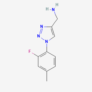 molecular formula C10H11FN4 B1468113 [1-(2-氟-4-甲苯基)-1H-1,2,3-三唑-4-基]甲胺 CAS No. 1248406-10-1