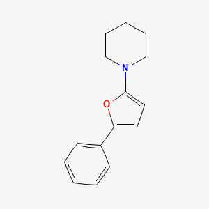 molecular formula C15H17NO B14681130 1-(5-Phenylfuran-2-yl)piperidine CAS No. 32569-94-1