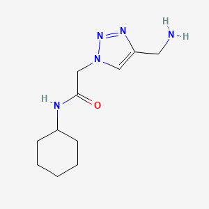 molecular formula C11H19N5O B1468114 2-[4-(aminomethyl)-1H-1,2,3-triazol-1-yl]-N-cyclohexylacetamide CAS No. 1458452-15-7
