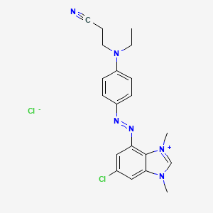 6-Chloro-4-((4-((2-cyanoethyl)ethylamino)phenyl)azo)-1,3-dimethyl-1H-benzimidazolium chloride