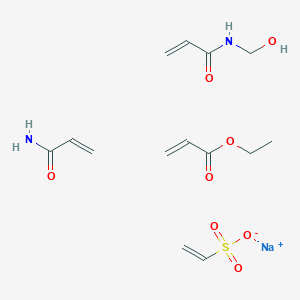 sodium;ethenesulfonate;ethyl prop-2-enoate;N-(hydroxymethyl)prop-2-enamide;prop-2-enamide