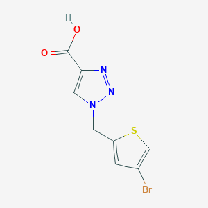 molecular formula C8H6BrN3O2S B1468116 1-[(4-溴噻吩-2-基)甲基]-1H-1,2,3-三唑-4-羧酸 CAS No. 1536931-70-0
