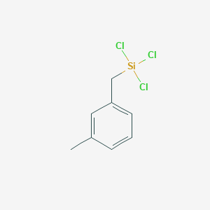 molecular formula C8H9Cl3Si B14681175 Trichloro[(3-methylphenyl)methyl]silane CAS No. 36147-59-8