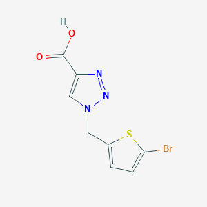 molecular formula C8H6BrN3O2S B1468118 1-[(5-溴噻吩-2-基)甲基]-1H-1,2,3-三唑-4-羧酸 CAS No. 1247905-86-7