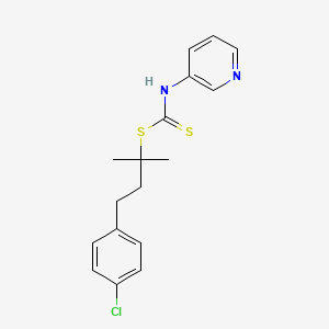 Carbonimidodithioic acid, 3-pyridinyl-, (4-chlorophenyl)methyl 1-methylpropyl ester