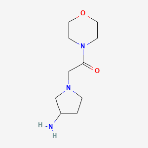 molecular formula C10H19N3O2 B1468121 2-(3-氨基吡咯烷-1-基)-1-(吗啉-4-基)乙酮 CAS No. 1248695-85-3