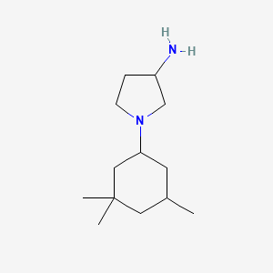molecular formula C13H26N2 B1468122 1-(3,3,5-Trimethylcyclohexyl)pyrrolidin-3-amine CAS No. 1248791-32-3