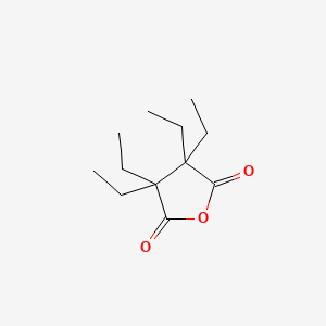 molecular formula C12H20O3 B14681227 Dihydro-3,3,4,4-tetraethyl-2,5-furandione CAS No. 35046-71-0