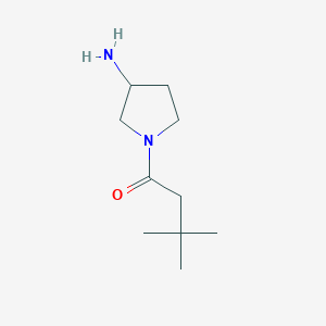 molecular formula C10H20N2O B1468123 1-(3-氨基吡咯烷-1-基)-3,3-二甲基丁烷-1-酮 CAS No. 1248749-41-8