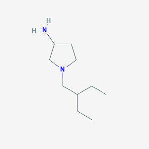 molecular formula C10H22N2 B1468125 1-(2-Ethylbutyl)pyrrolidin-3-amine CAS No. 1248481-01-7