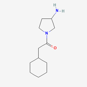 molecular formula C12H22N2O B1468128 1-(3-Aminopyrrolidin-1-yl)-2-cyclohexylethan-1-one CAS No. 1249020-06-1