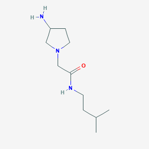 molecular formula C11H23N3O B1468129 2-(3-氨基吡咯烷-1-基)-N-(3-甲基丁基)乙酰胺 CAS No. 1251048-09-5