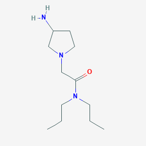molecular formula C12H25N3O B1468130 2-(3-aminopyrrolidin-1-yl)-N,N-dipropylacetamide CAS No. 1247344-45-1