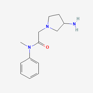 molecular formula C13H19N3O B1468131 2-(3-氨基吡咯烷-1-基)-N-甲基-N-苯乙酰胺 CAS No. 1897745-79-7