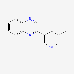 molecular formula C16H23N3 B14681311 2-(1-sec-Butyl-2-(dimethylamino)ethyl)quinoxaline CAS No. 33098-27-0