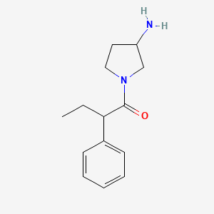 molecular formula C14H20N2O B1468132 1-(3-氨基吡咯烷-1-基)-2-苯基丁烷-1-酮 CAS No. 1460231-22-4