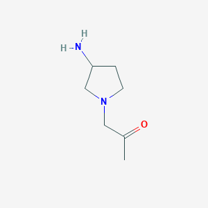 molecular formula C7H14N2O B1468133 1-(3-氨基吡咯烷-1-基)丙烷-2-酮 CAS No. 1248815-30-6
