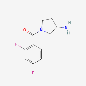 molecular formula C11H12F2N2O B1468134 1-(2,4-二氟苯甲酰)吡咯烷-3-胺 CAS No. 1250726-45-4
