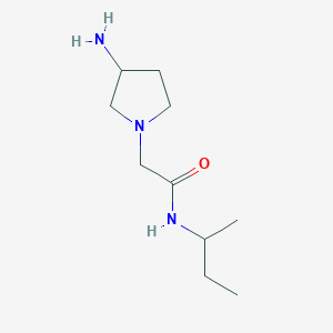 molecular formula C10H21N3O B1468135 2-(3-氨基吡咯烷-1-基)-N-(丁烷-2-基)乙酰胺 CAS No. 1249552-28-0