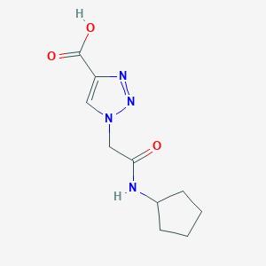 molecular formula C10H14N4O3 B1468136 1-[(环戊基甲酰胺基)甲基]-1H-1,2,3-三唑-4-羧酸 CAS No. 1267197-10-3