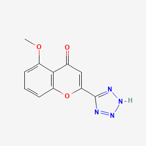 4H-1-Benzopyran-4-one, 5-methoxy-2-(1H-tetrazol-5-yl)-