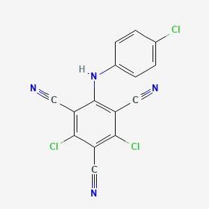 2-(p-Chloroanilino)-4,6-dichloro-1,3,5-benzenetricarbonitrile