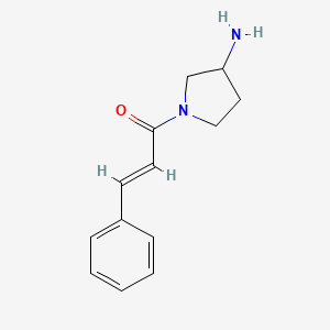 B1468137 1-(3-Aminopyrrolidin-1-yl)-3-phenylprop-2-en-1-one CAS No. 1251449-37-2