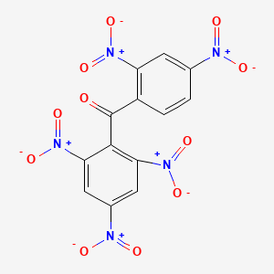 molecular formula C13H5N5O11 B14681370 2,2',4,4',6-Pentanitrobenzophenone CAS No. 32255-35-9