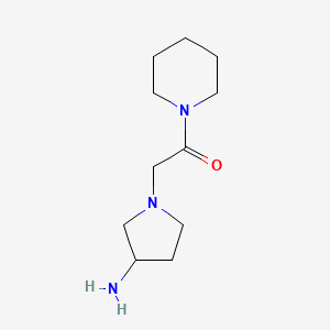 molecular formula C11H21N3O B1468139 2-(3-氨基吡咯烷-1-基)-1-(哌啶-1-基)乙-1-酮 CAS No. 1248163-29-2
