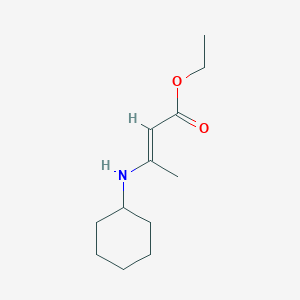 molecular formula C12H21NO2 B14681397 ethyl (E)-3-(cyclohexylamino)but-2-enoate 