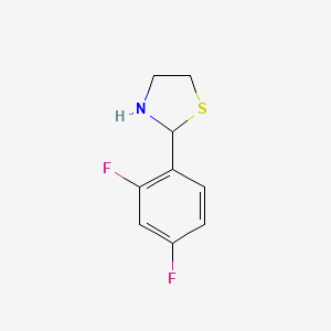 molecular formula C9H9F2NS B1468141 2-(2,4-二氟苯基)噻唑烷 CAS No. 1193225-10-3