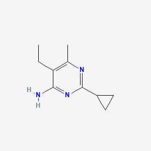 B1468142 2-Cyclopropyl-5-ethyl-6-methylpyrimidin-4-amine CAS No. 1248801-60-6