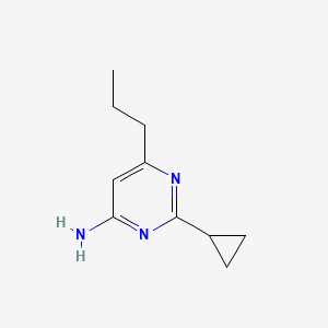 molecular formula C10H15N3 B1468143 2-环丙基-6-丙基嘧啶-4-胺 CAS No. 1412955-89-5