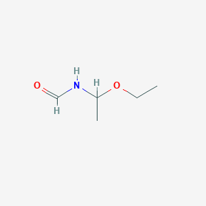 molecular formula C5H11NO2 B14681446 Formamide, N-(1-ethoxyethyl)- CAS No. 38591-95-6