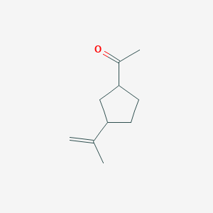 molecular formula C10H16O B14681460 1-[3-(Prop-1-en-2-yl)cyclopentyl]ethan-1-one CAS No. 31577-86-3