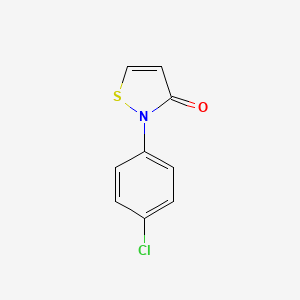 molecular formula C9H6ClNOS B14681472 2-(4-Chlorophenyl)-1,2-thiazol-3(2H)-one CAS No. 33319-86-7