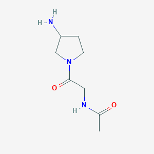 molecular formula C8H15N3O2 B1468148 N-(2-(3-aminopyrrolidin-1-yl)-2-oxoethyl)acetamide CAS No. 1247740-19-7