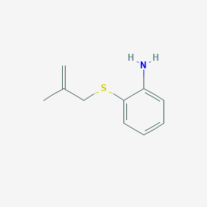 molecular formula C10H13NS B14681485 2-[(2-Methylprop-2-en-1-yl)sulfanyl]aniline CAS No. 37845-59-3