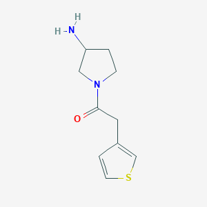 molecular formula C10H14N2OS B1468152 1-(3-氨基吡咯烷-1-基)-2-(噻吩-3-基)乙烷-1-酮 CAS No. 1248233-58-0