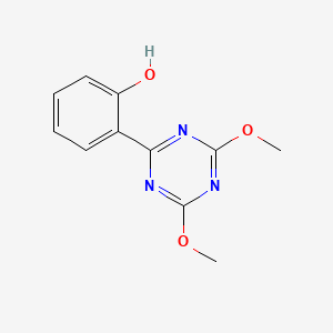 molecular formula C11H11N3O3 B14681524 6-(4,6-Dimethoxy-1,3,5-triazin-2(1H)-ylidene)cyclohexa-2,4-dien-1-one CAS No. 33978-98-2