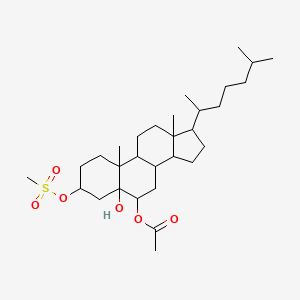 [5-Hydroxy-10,13-dimethyl-17-(6-methylheptan-2-yl)-3-methylsulfonyloxy-1,2,3,4,6,7,8,9,11,12,14,15,16,17-tetradecahydrocyclopenta[a]phenanthren-6-yl] acetate