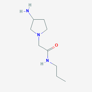 molecular formula C9H19N3O B1468153 2-(3-aminopyrrolidin-1-yl)-N-propylacetamide CAS No. 1247131-11-8