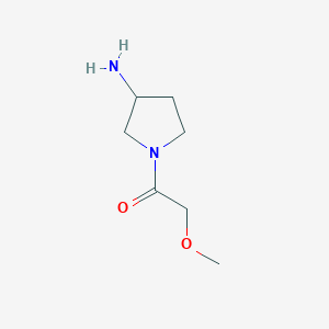 molecular formula C7H14N2O2 B1468154 1-(3-Aminopyrrolidin-1-yl)-2-methoxyethan-1-one CAS No. 1457498-37-1
