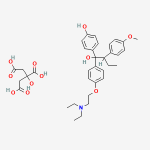 Phenethyl alcohol, alpha-(p-(2-(diethylamino)ethoxy)phenyl)-beta-ethyl-alpha-(p-hydroxyphenyl)-p-methoxy-, citrate