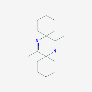 molecular formula C16H26N2 B14681573 8,16-Dimethyl-7,15-diazadispiro[5.2.5~9~.2~6~]hexadeca-7,15-diene CAS No. 36848-46-1