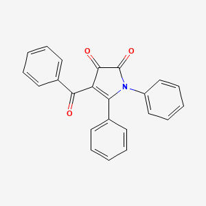 molecular formula C23H15NO3 B14681581 1H-Pyrrole-2,3-dione, 4-benzoyl-1,5-diphenyl- CAS No. 36684-30-7