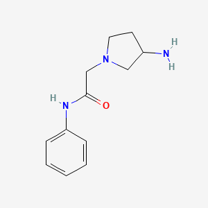 molecular formula C12H17N3O B1468162 2-(3-aminopyrrolidin-1-yl)-N-phenylacetamide CAS No. 1248291-90-8