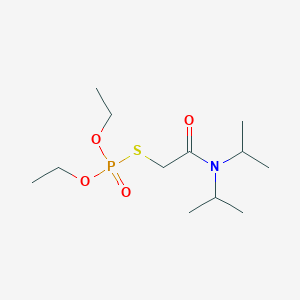 molecular formula C12H26NO4PS B14681629 Phosphorothioic acid, S-(2-(bis(1-methylethyl)amino)-2-oxoethyl) O,O-diethyl ester CAS No. 35841-67-9