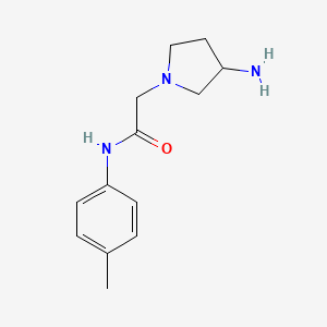 molecular formula C13H19N3O B1468163 2-(3-aminopyrrolidin-1-yl)-N-(p-tolyl)acetamide CAS No. 1284525-69-4